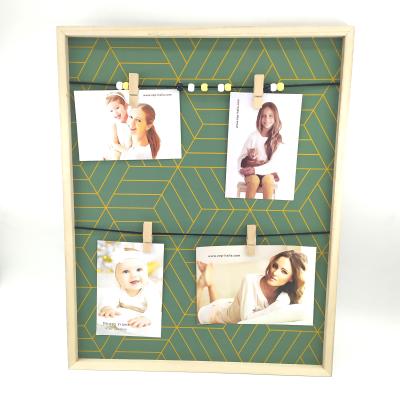 China Eco - Friendly Wooden Board With Clip For Photo Frame Holder for sale