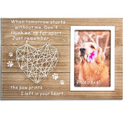 China Custom Dog and Cat Sympathy Picture Frame Memorial Gifts Paw Prints Home Decor for sale