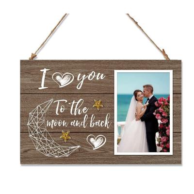 China Wooden Couple Picture Photo Frame For Valentine Day Gift for sale