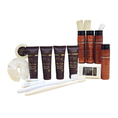 China Exquisite Disposable Hotel Amenities ISO 9001 Certified Luxury Hotel Amenity Hospitality Supply Bathroom Accessory Sets for sale