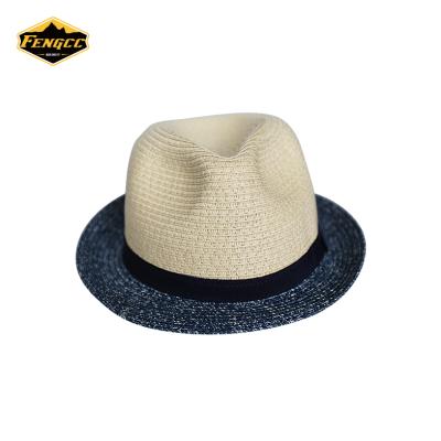 China Wholesale Character Panama Fedora Hat Mens Promotional Straw Hat for sale