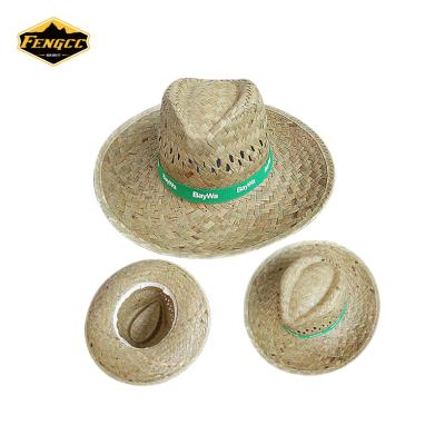 China Large Character Promotional Gift Crochet Panama Wheat Collapsible Straw Hat for sale