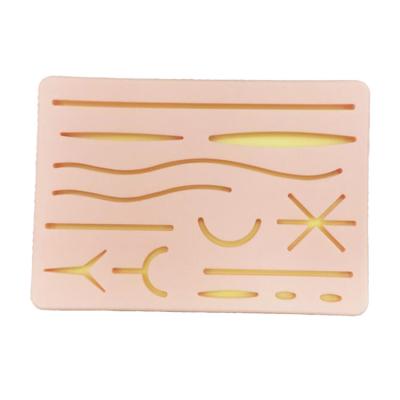 China 3 Layer Medical School Medical Science Silicone Skin Suture Pad With Wound for sale