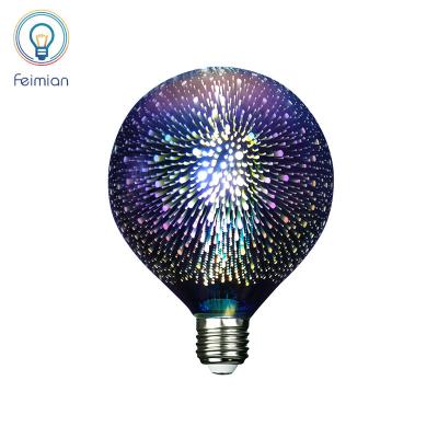 China High Quality High Brightness SMD Firework Light Bombillo 3D RGB LED Bulb ST64 G125 G95 A60 for sale