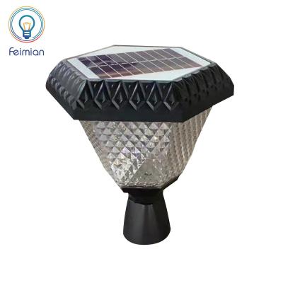 China New Design Street Outoors Solar Pillar Light High Quality Warm Cool White Outdoor Base Pathway Lamp for sale