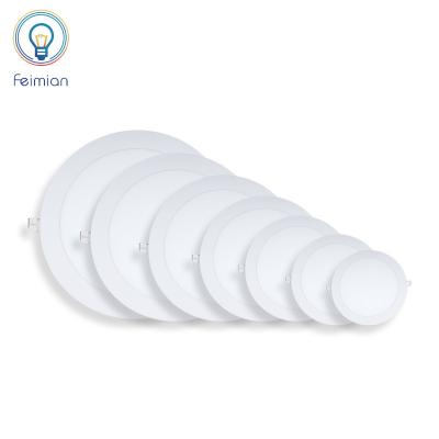 China 3W 6W 9W 12W 15W 18W 25W Ultra-thin IP44 Ceiling Waterproof Flat Lamp Recessed Round LED Ultra Slim Slim Panel Light for sale