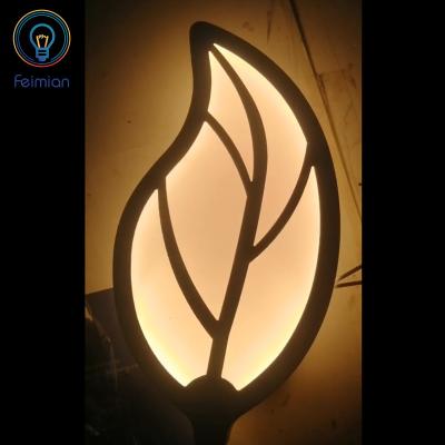 China Modern Colorful Leaf Shape LED Night Light For Kid Baby Bedroom Sleeping Light for sale