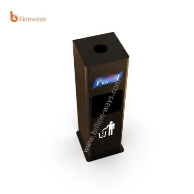 China Fashion Style Free Standing Stainless Steel Metal Sanitizing Wet Gym Wipes Sanitizer With Trash Dispenser Bin for sale