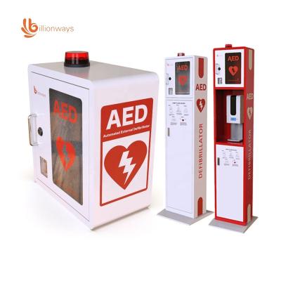 China Fashion Style Billionways Wall Mounted Defibrillator Cabinet Fits All Brands Cardiac Science, Zoll, Defibtech, Physio-Check for sale