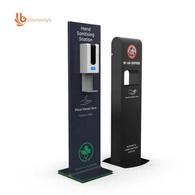 China Free Standing Touchless Foam Soap Dispenser Terminal With Automatic Hand Alcohol Spray Sanitizer Dispenser for sale