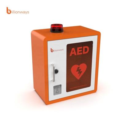 China External Fashion Style Small Metal Defibrillator Customized LOGO AED Cabinet for sale