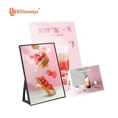 China Fashion ready to ship original factory advertising L shape coffee table display stand sign for sale