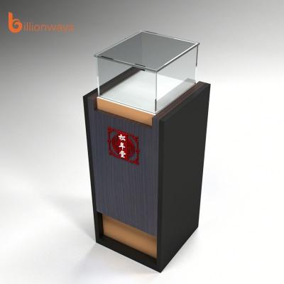 China Jewelry Store Display Showcase Exquisite Wood With Frame Aluminum Cabinet Design Glass Display Fashionable Jewelry Showcase Counter for sale