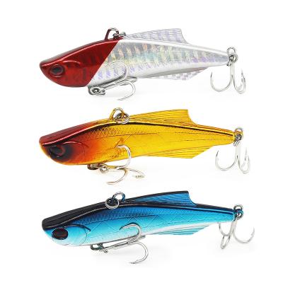 China Hot Sale 20g 70mm Vivid Fish Action Swimming Vib OEM Ratcheted Hard Plastic Artificial Fish Vib Lure Vibration Fishing Lure for sale