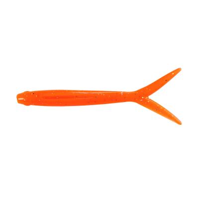 China Bait 20pcs/bag silicone bait lure action 6.5cm double bionic soft fork tail artificial swim bait swim baits for sale