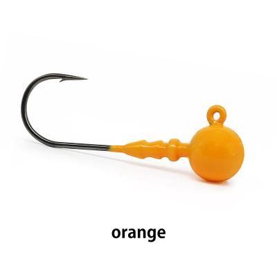 China Bait Hooks Orange Head Jig Hooks Saltwater Tackle Hook Bait Hooks Set for sale