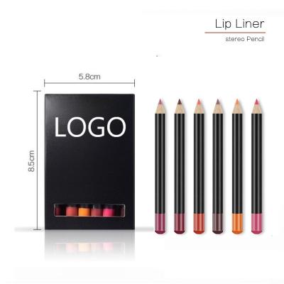 China Waterproof 12 Colors Lip Liner Pencils And Lipstick Set Private Label Custom No Logo OEM Waterproof for sale