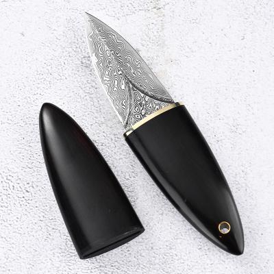 China Good Quality Handmade Sharped Krambit Razor Knife Girl Camping Hunting Damascus Steel Multi Card Pocket Knife Pocket Tool Knife With Ebony Handle for sale