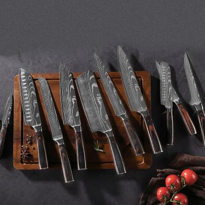 China RUTIAI Viable Collection Chinese Blade Pakkawood Kitchen Choping Cleaver Knive Set for sale