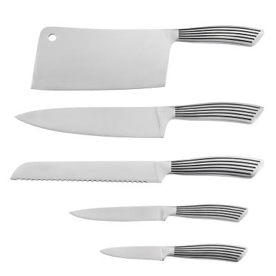 China Low MOQ Discounted Viable RUITAI 5pcs Forged Stainless Steel Japanese Chef's Knife Multipurpose Kitchen Knife Set With Full Flavor Handle for sale