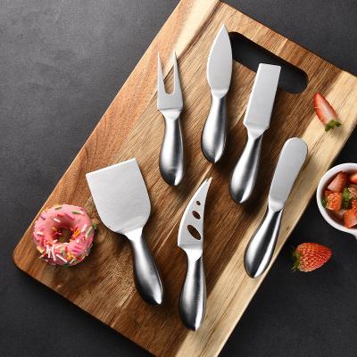 China Sustainable High Quality 6 Pieces Cheese Knife Stainless Steel Set Empty Cheese Slicer Hardware for sale