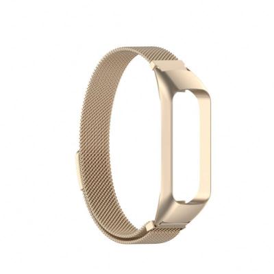 China Stainless Steel For Galaxy Fit2 SM Mesh Milanese Loop Stainless Steel Metal Bracelet Wristband Strap With Magnetic Case Protective Cover for sale