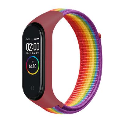 China Fashionable Nylon Watch Strap Strap For Xiaomi MI Band 4 Band Anti-lost NFC Watch Strap Replacement Xiaomi MI Smart Colorful Strap 3 Strap for sale