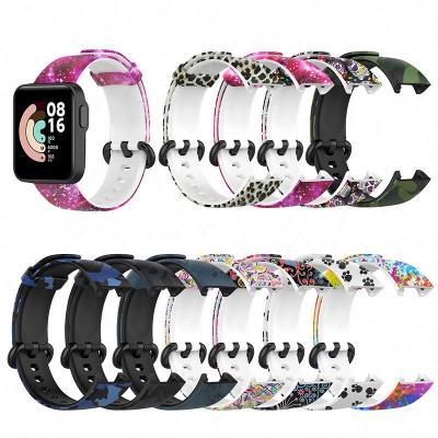 China Soft Rubber Material Printed MI Watch Lite Band For Xiaomi Straps MI Watch Lite Band Strap Smart Color For Redmi Watch Lite Rainbow Straps for sale