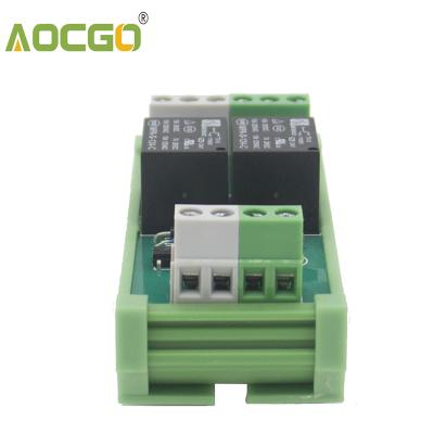 China 2 Channel 10A 250VAC/30VDC DIN Rail Mount Sealed Relay Module for sale