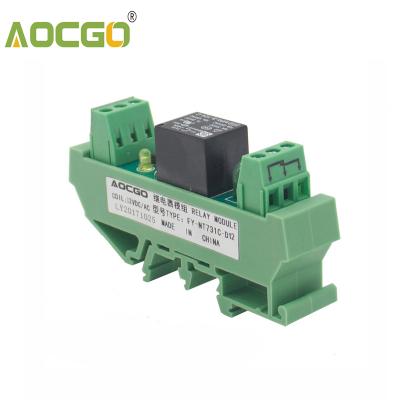 China Sealed 1 Channel T73 AC/DC 12V DIN Rail Mount Relay Module for sale