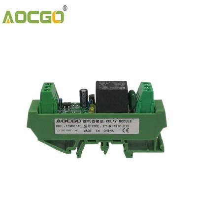 China Sealed 1 Channel T73 AC/DC 15V DIN Rail Mount Relay Module for sale