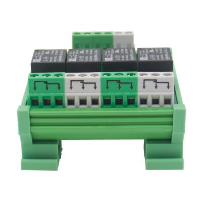 China 4 Channel 10A 250VAC/30VDC DIN Rail Mount Sealed Relay Module for sale