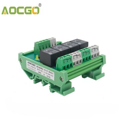 China Sealed 4 Channel T73 Interface Relay Module 12VDC DIN Rail Panel Mount for sale