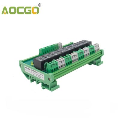 China Sealed 8 Channel T73 Interface Relay Module 12VDC DIN Rail Panel Mount for sale