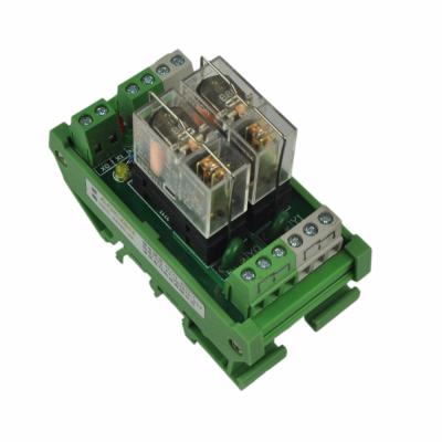 China 2 Channel SPDT DIN OMRON G2R-1 10A 250VAC/30VDC Rail Mount Sealed Relay Module for sale