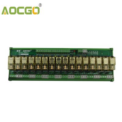 China Slot 16 Channel 1 SPDT DIN Rail Mount IDEC RJ1S Compact Interface Relay Module for sale