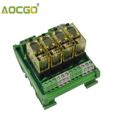 China Slot 4 Channel 1 SPDT DIN Rail Mount IDEC RJ1S Compact Interface Relay Module for sale