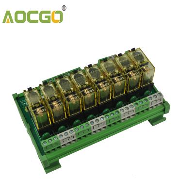 China Slot 8 Channel 1 SPDT DIN Rail Mount IDEC RJ1S Compact Interface Relay Module for sale