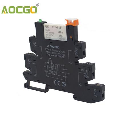 China 6A 230V Relay Sealed Slim Mount On Screw Socket With LED And Protection Circuit for sale