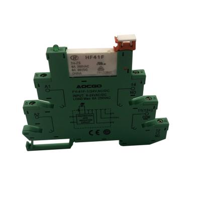 China 6A 24V Relay Sealed Slim Mount On Screw Socket With LED And Protection Circuit for sale