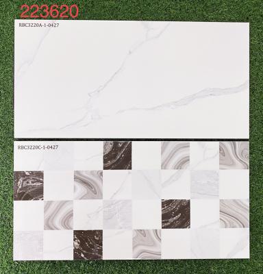 China 30x60/30x45cm Ceramic Tile Production House Glazed Metal Front Wall Tiles Design Kitchen Wall Tiles for sale