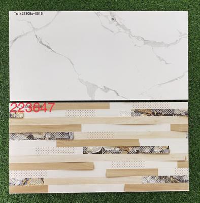 China 30x60/30x45cm Ceramic Tile Production House Glazed Metal Front Wall Tiles Design Kitchen Wall Tiles for sale