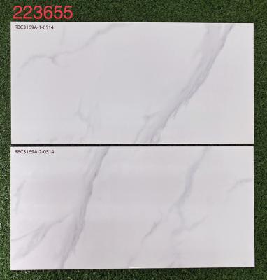 China 30x60/30x45cm Ceramic Tile Production House Glazed Metal Front Wall Tiles Design Kitchen Wall Tiles for sale