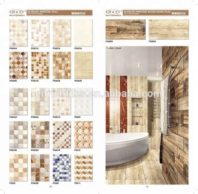 China Glazed Metallic Tiles 200x300mm Inkjet 3D Wall Tiles Interior Wall Tiles for sale