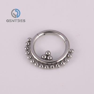 China FASHION G23 Titanium Hinged Ring Tragus Cartilage Earring Lip Segment Nose Ring Stud Piercing Circle Body Jewelry for sale