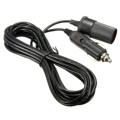 China Handsfree Electronics LED Strip Lights 12V-24V 5M Car Cigarette Lighter Plug Male To Female Power Supply Adapter Extension Cable for sale