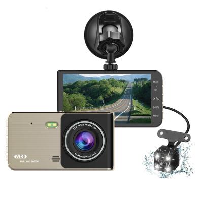 China 4inch Car Black Box Driver Recorder Small Dashboard Full Color Camera With Dual Lens G-sensor Parking Monitor for sale