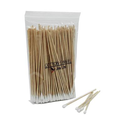 China Factory Produced Single Head Bamboo Disposable Q Tips Cotton Buds For Daily Use for sale