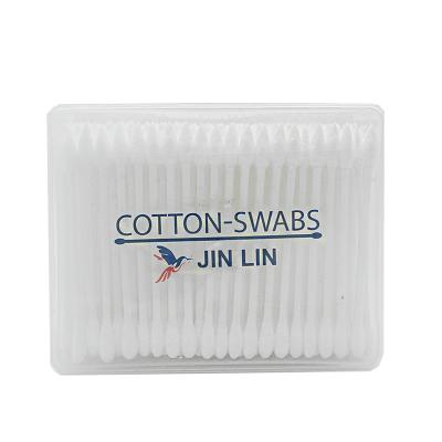 China Custom OEM High Quality Plastic Cosmetic Cotton Buds Double Head Plastic Cotton Buds Cosmetic Buds for sale