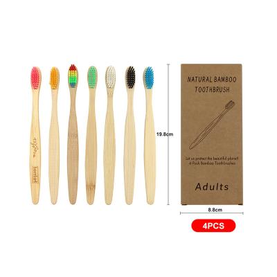 China Travel Private Label Eco-Friendly Biodegradable Organic Disposable Teeth Brush Adult Hotel Bamboo Toothbrush for sale